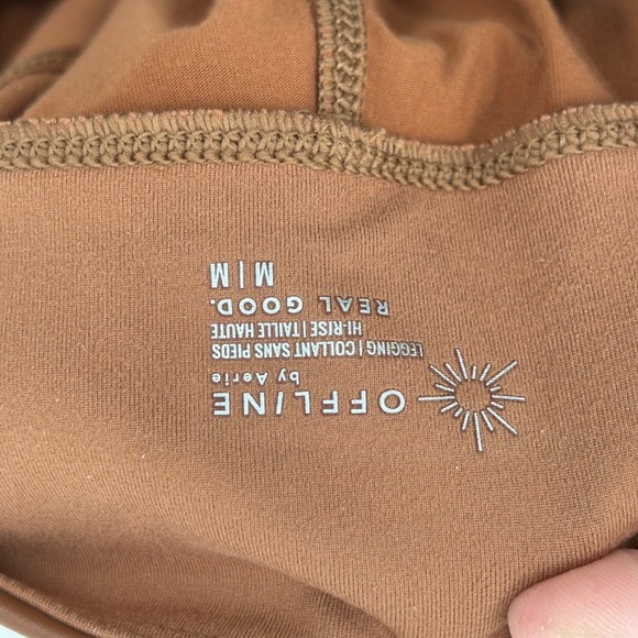 Offline by Aerie Real Luxe Faux‎ Leather Leggings Brown Medium - Picture 8 of 8